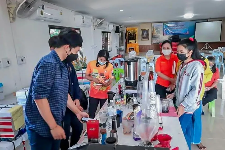 อบรมการชงกาแฟ